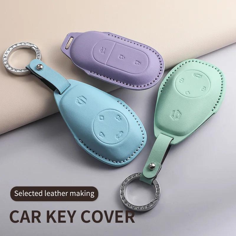 Car Key Case Cover For Leapmotor T03 S01 C11 For Leapmotor C01 T03 S01 C11 Pu Leather Car Keychain