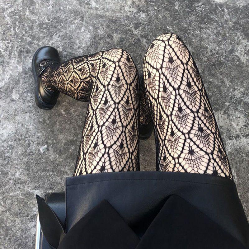 Spicy Y2K Cutout Lace Fishnet Stockings - Spring/Summer