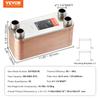 50 Plate Heat Exchanger 4*1-1/4" MNPT Ports 5"x 12" Brazed 316L St. Steel