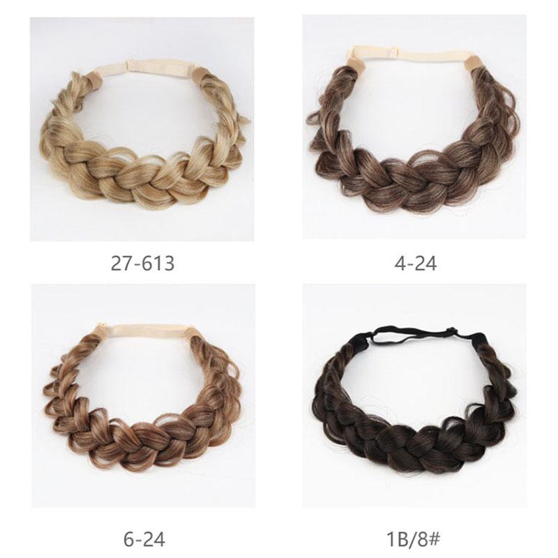 1 Pcs Synthetic Premium Adjustable Handmade Wig Braided Elastic Band Hair  Braiding Hair Headband Headwear For Women