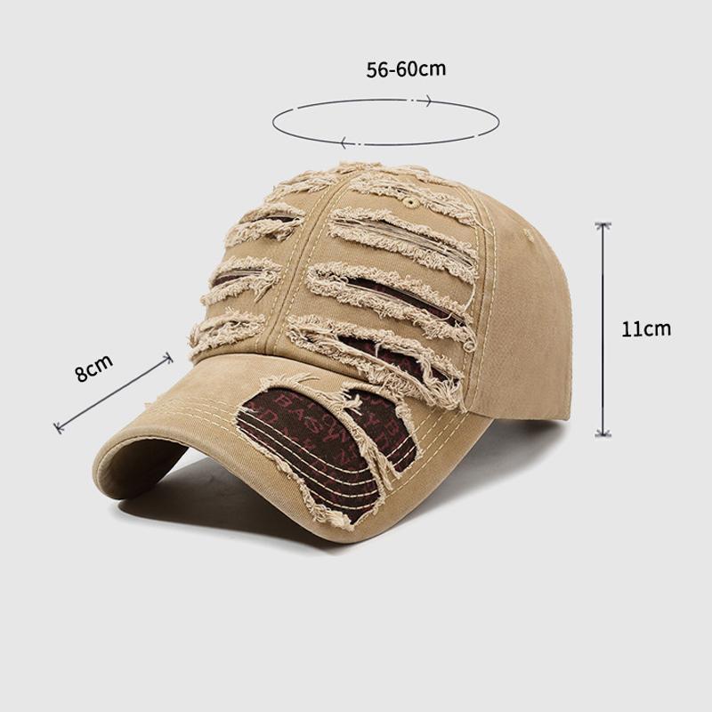 Holes Baseball Cap Men's Sunshade Cap Outdoor Sunscreen Cap