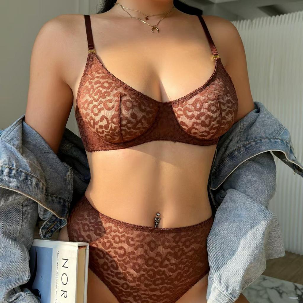 Sex Suit Sexy Jacquard Lace French Ultra-thin Perspective Small Anti-sagging Large Size