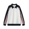 Mens Striped Color Block Sweatshirt Teen Casual Loose Fit Pullover Jacket Fall
