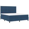Box Spring Bed with Headboard Blue 180 x 200 cm Fabric