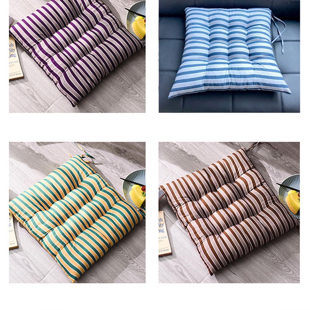2Pcs Fashion Striped Cushion for Chair Thick Warm Home Seat Cushion Lovely Design Easy Install Clean Gift for Family жёлтый