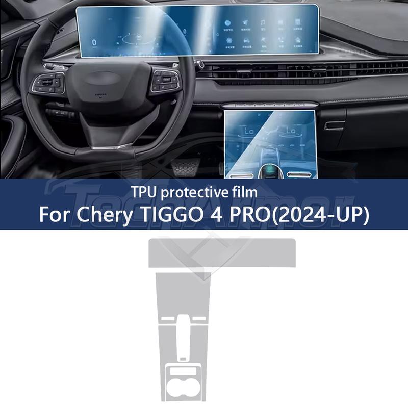 Car Interior TPU Protector Anti-scratch Film For Chery Tiggo 4 Pro 2024-25 Protective Transparent Anti tear Stickers Accessories