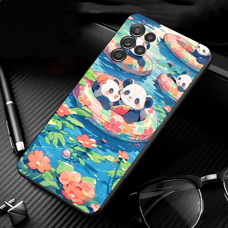 Cute Panda Phone Case For Samsung A52S A21S A33 A23 A13 A14 A32 A52 A53 A54 A51 A71 A15