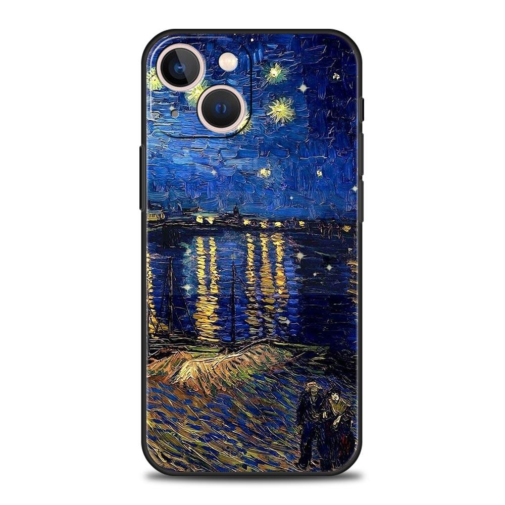 Van Gogh Oil Painting Phone Case For iPhone Apple 14 13 Pro Max 12 11 Mini 7 8 Plus XR XS X SE 2020 Cover Shell Soft Coque Funda