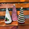 12/21cm Crochet Mini Christmas Tree Ornaments Handmade Christmas Tabletop Decorations for Home