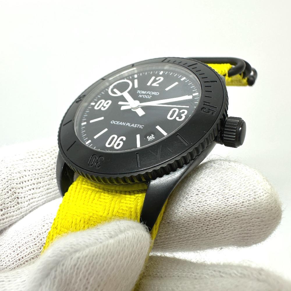 TOM FORD No.002 Ocean Plastic Sports Timepiece Automatic Wristwatch SS Black