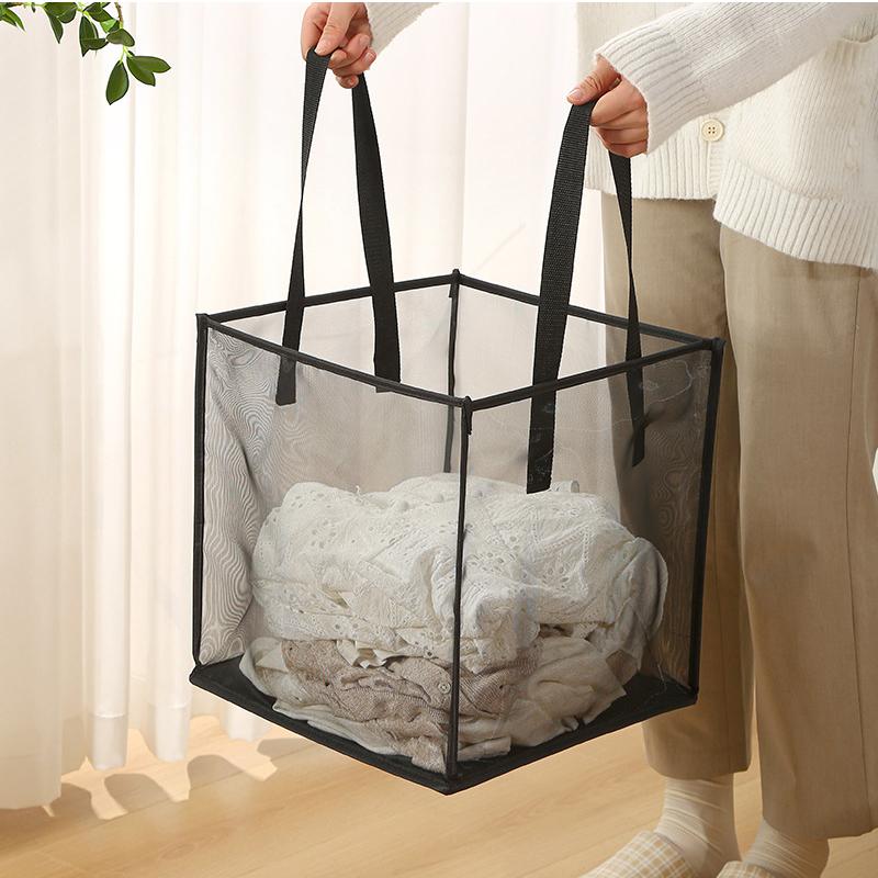 For Folding Laundry Basket Organizer For Dirty Clothes Bathroom Clothes Storage Bag Household Frame Bucket Sundries Storage