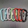 1PC Aluminum Alloy Carabiner Safety Buckle Keychain With Lock Climbing Button D-shape Carabiner Camping Hiking Hook Multi Colors