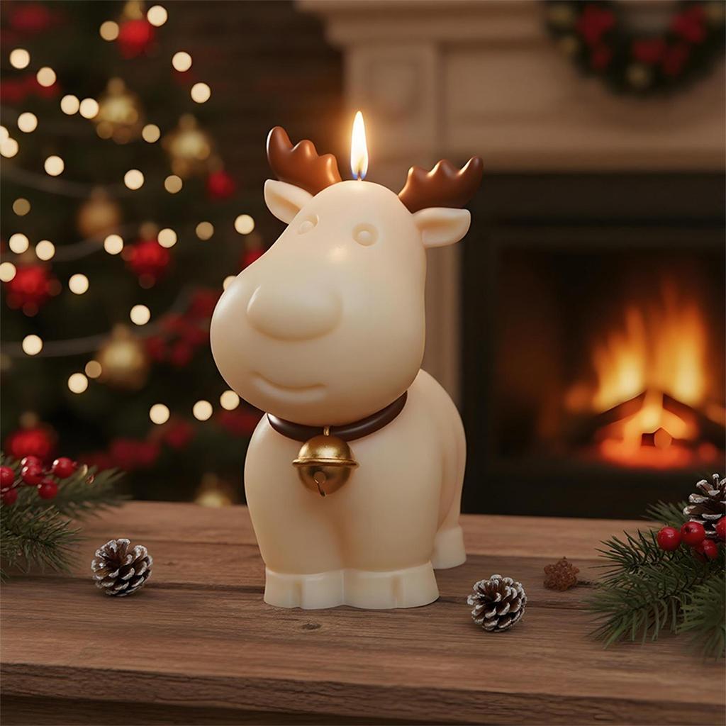 Christmas Deer Mold Silicone Reindeer Christmas Candle Mold Cute Art Craft Supplies Resin Casting Tool For Chocolate Jelly