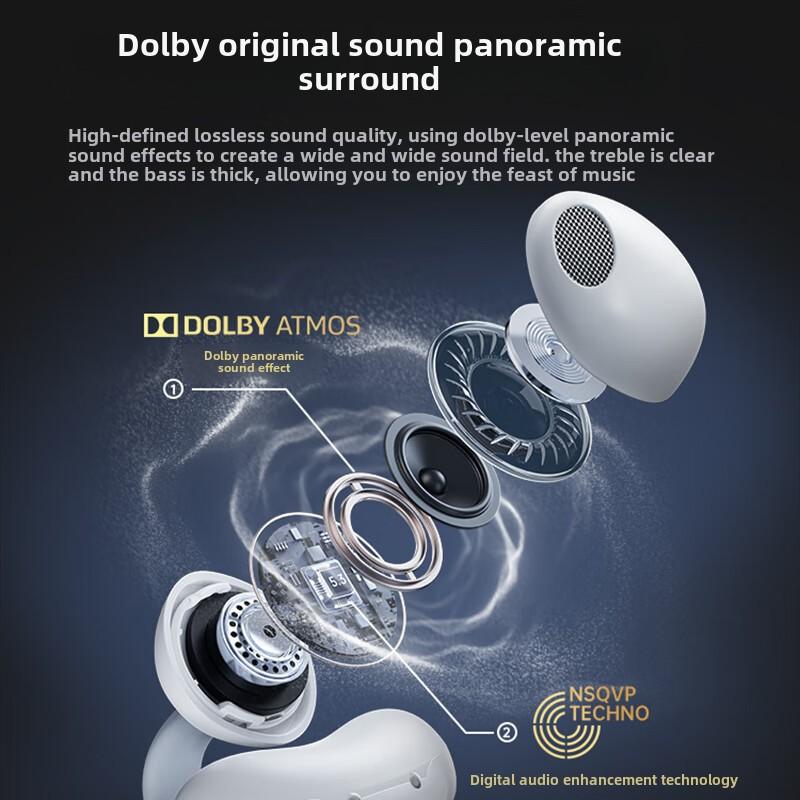 New Bluetooth headphones noise-cancelling wireless ear clip hanging ear waterproof movement ultra-long endurance unlimited