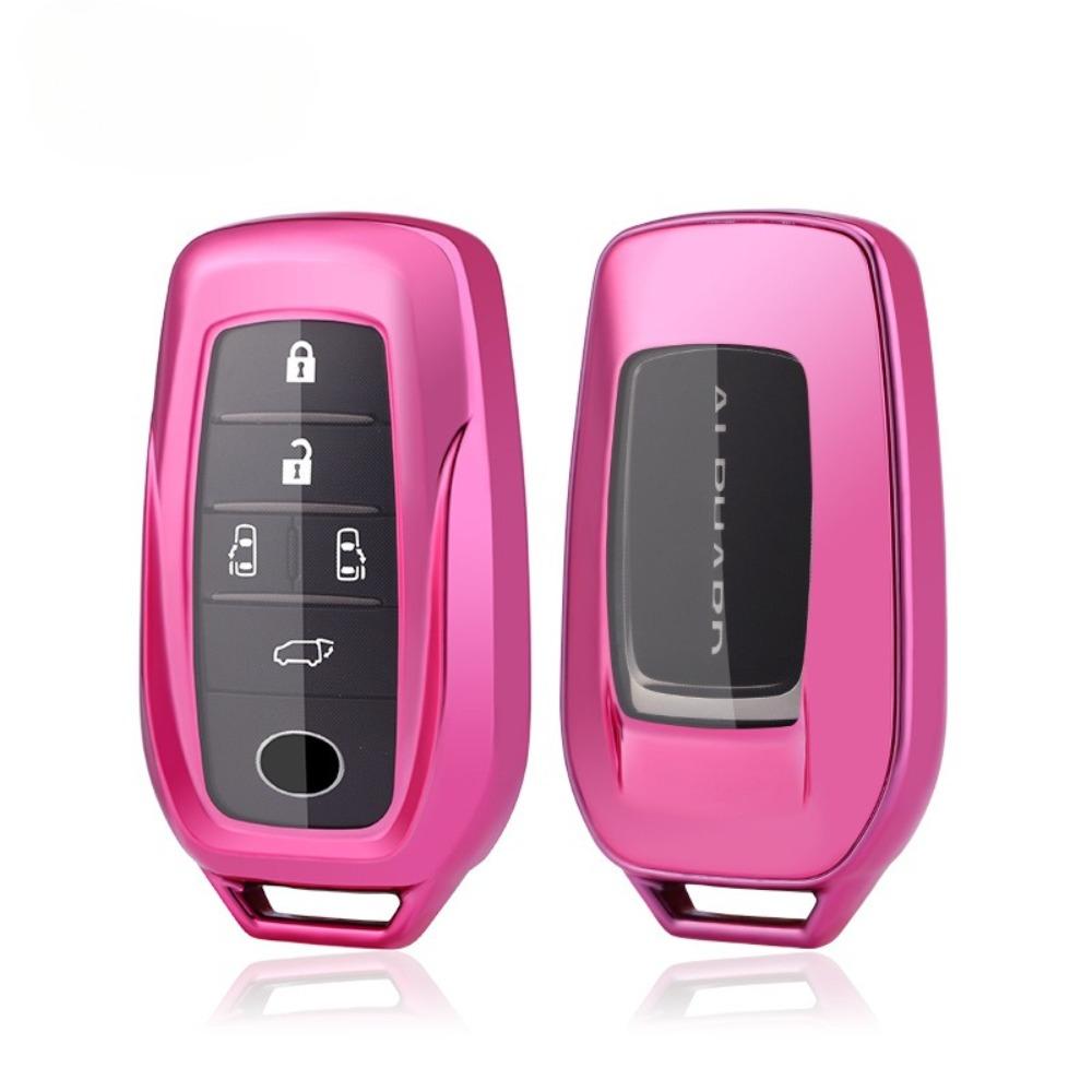 Car Key Case Cover for Toyota Alphard RAV4 Land Cruiser Prado LM300H Leather Key Shell Protector