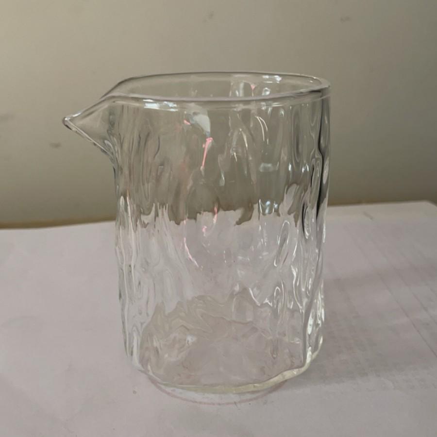 Square Glass Teapot Set with Stainless Steel Filter - Kung Fu Style Tea Dispenser and Fairness Cup for Household Use.