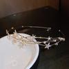 1Pcs Multilayer Pearl Butterfly Women Hairband Metal Hollow Hair Hoop  Hair Accessories