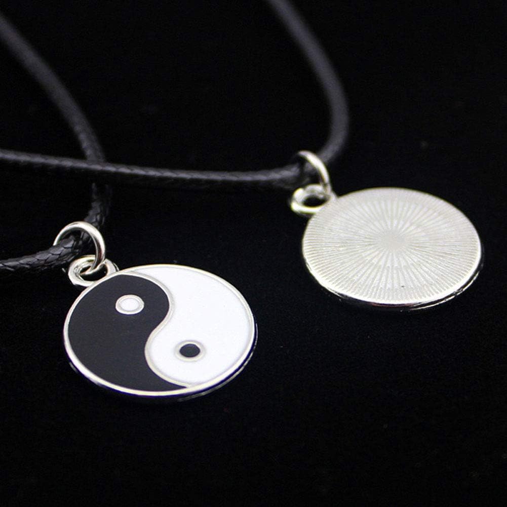 Yin Yang Pendant Necklace for Mens - Adjustable Cord Necklace