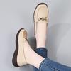Women Simple Red Loafers Leather Driving Moccasins Comfort Flats Black Casual Slip on Plus Size Black Shoes