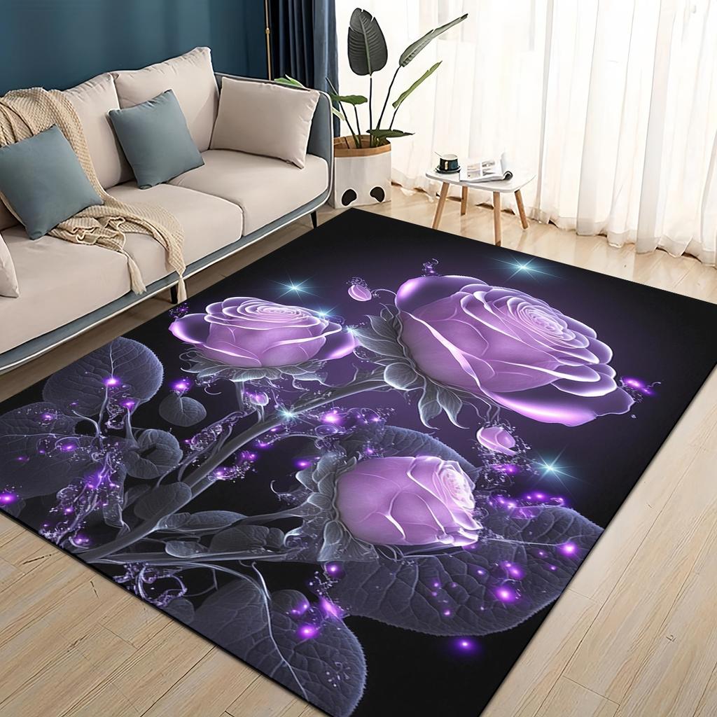 27 Style New Colorful Rose Romantic Flower Love Carpet Rug for Living Room Bedroom Home Sofa Decoration,kids Non-slip Floor Mat