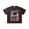 260 GSM Double Yarn 32 Count 100% Cotton Demon Slayer V60 Pillars Print Unisex Heavy Cotton T Shirt