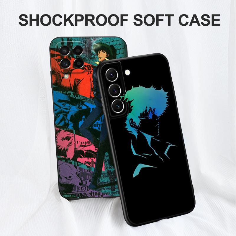 Černé TPU pouzdro pro Samsung Galaxy F23 M12 M22 M23 M32 4G M52 5G M30S M21 Space Cowboy Bebop