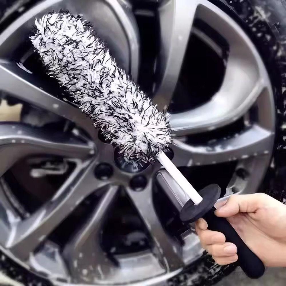 1Pcs Non-Slip Handle Tire Cleaning Brushes Easy To Cleaning Rims Spokes Auto Wash Glove