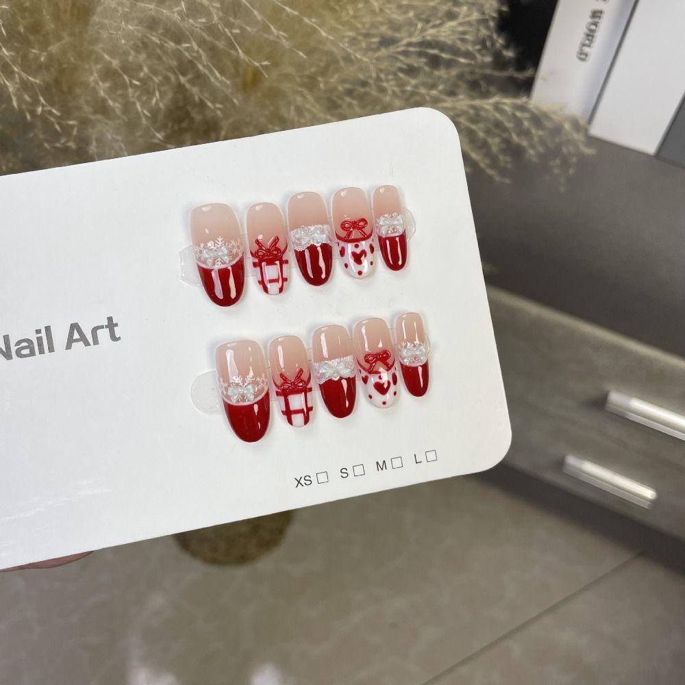 Super Shiny Valentine's Day New Nail Art Press On Nails For Women and Girls