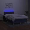 Maison Exclusive - Sommier à lattes de lit matelas et LED bleu 120x190 cm tissu