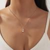 Minimalist Fashion Water Drop Pendant Necklace Woman Wedding Jewellery