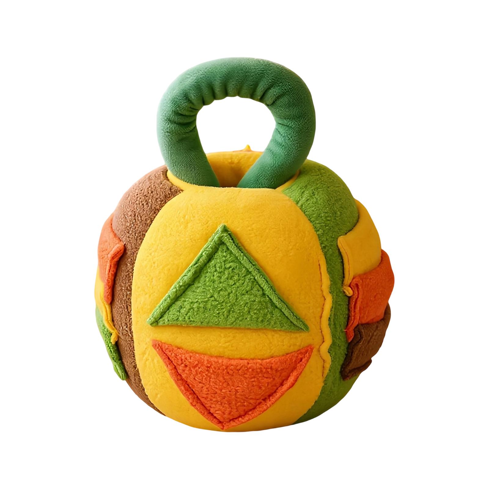 

Interactive Plush Puzzle Ball Toy For Pet , Soft Food Hiding Toy With Handle, Crinkle Sound Training Toy One Size