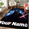 Custom 1Pc Darth Vader Star Wars Theme Flannel Personalized Rug Non Slip Floor Mat Soft Carpet for Living  Bedroom Office Home Decor Gift