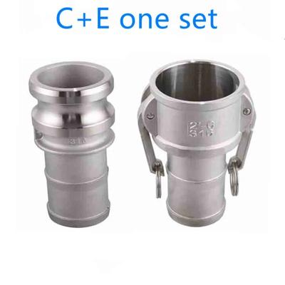 C+E jedna sada adaptéru Camlock Fitting pro domácí vaření Nerezová ocel 304 Rychlospojka 1/2"3/4"1” 1-1/4"1-1/2"
