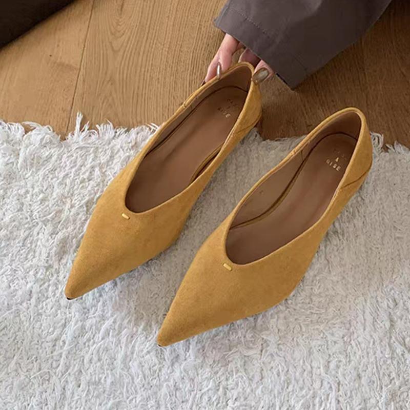 2026 Spiss Tå Dame Loafers Sko Flats Grunn Mote Sko Sexy Høst Dame Sandaler Designer Fritid Komfortabel Chaussure Femme