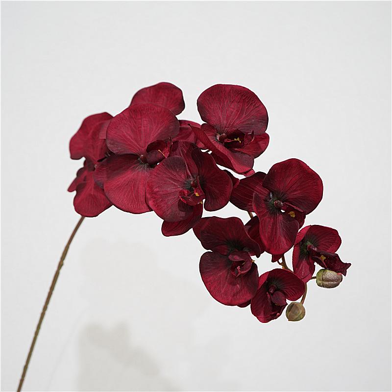Luxury Orchid Artificial Flower for Hotel Bedroom Decor - High-End Phalaenopsis Single Stem Arrangement Ornament