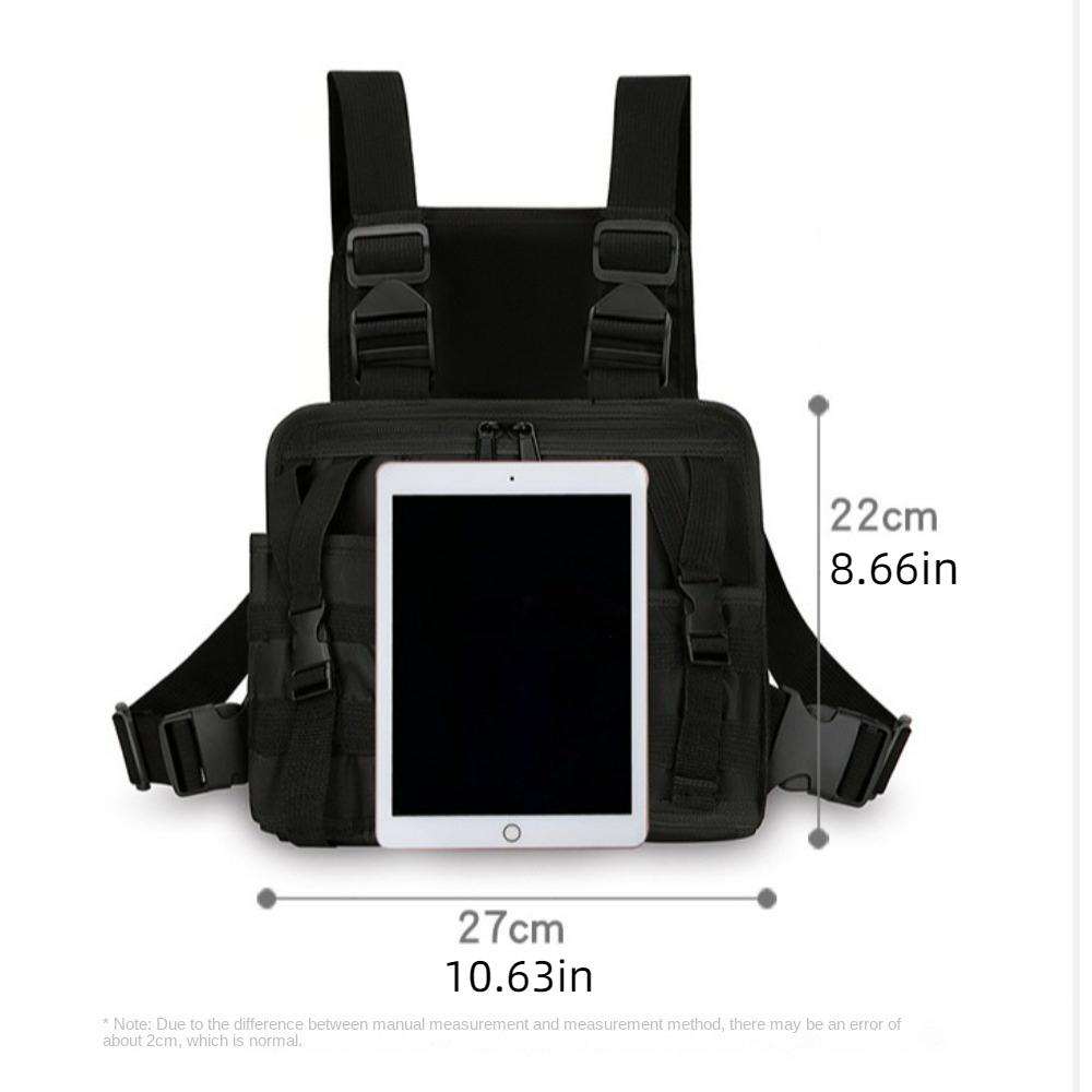 Multi-pocket Double Shoulder Chest Bag Waterproof Message Crossbody Pouch  Mountaineering