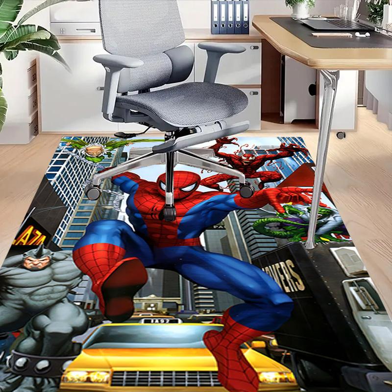 1pc Spiderman Web Heroes Carpet for Playroom Bedroom Living Room Sofa Home Decor,kids Game Area Rug Non-slip Floor Mat Y72873