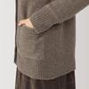 MUJI Wool Blend Boucle Cardigan BA1PNA4A Dark Mocha Brown L Women's V-Neck Women's Women's