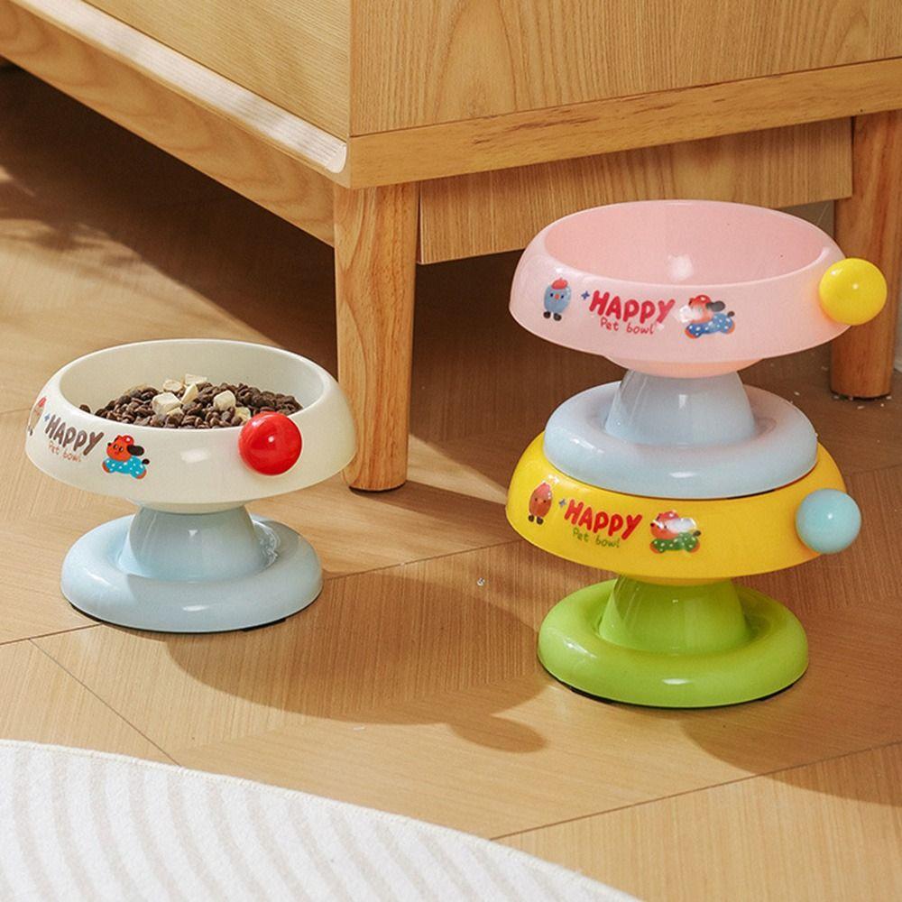 Cartoon Cat Food Water Bowl Anti Slip Cat Bowl Pet High Footed Bowl Pet Supplies