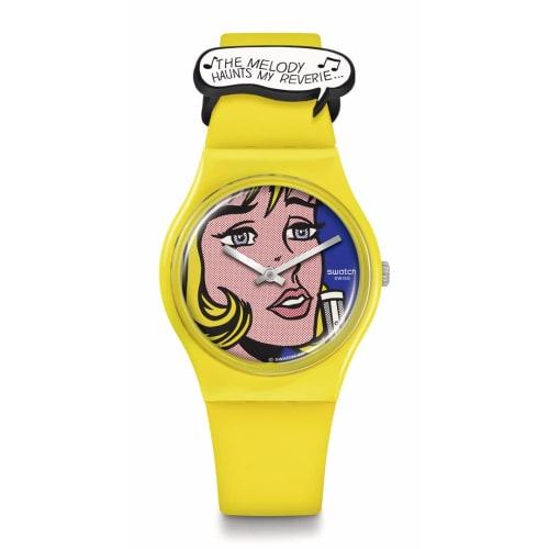 Swatch Watch, REVERIE BY ROY LICHTENSTEIN, THE WATCH ART JOURNEY 2023 SO28Z117, Yellow