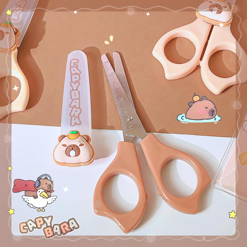 Mooi School Handig Terug naar School Schrijfwaren Schaar Schattige Capybara Knutsel Schaar Mini Schaar Voor DIY Kinderscharen