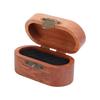Guitar Pick Holder with 10 Picks - Wooden Pick Box with 2 Wood + 8 Celluloid Picks, Music Accessory Storage for Guitar Players
