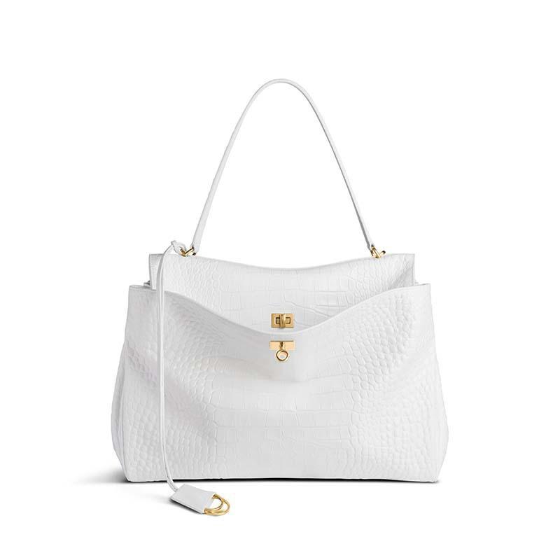 2025 New Women's Bag Authentic Leather High-end One-shoulder Large Capacity 100-piece Cross-border Cowhide