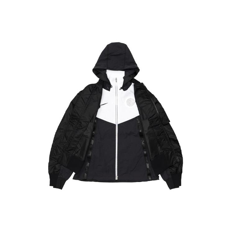 Nike x sacai Double Layer Contrasting Hooded Jacket Asia Sizing 'Black' Men's CZ4697-010