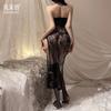 Sexy Underwear Lace Tube Top Perspective Seduction Pajamas Sexy Split Skirt Cheongsam Lace Method