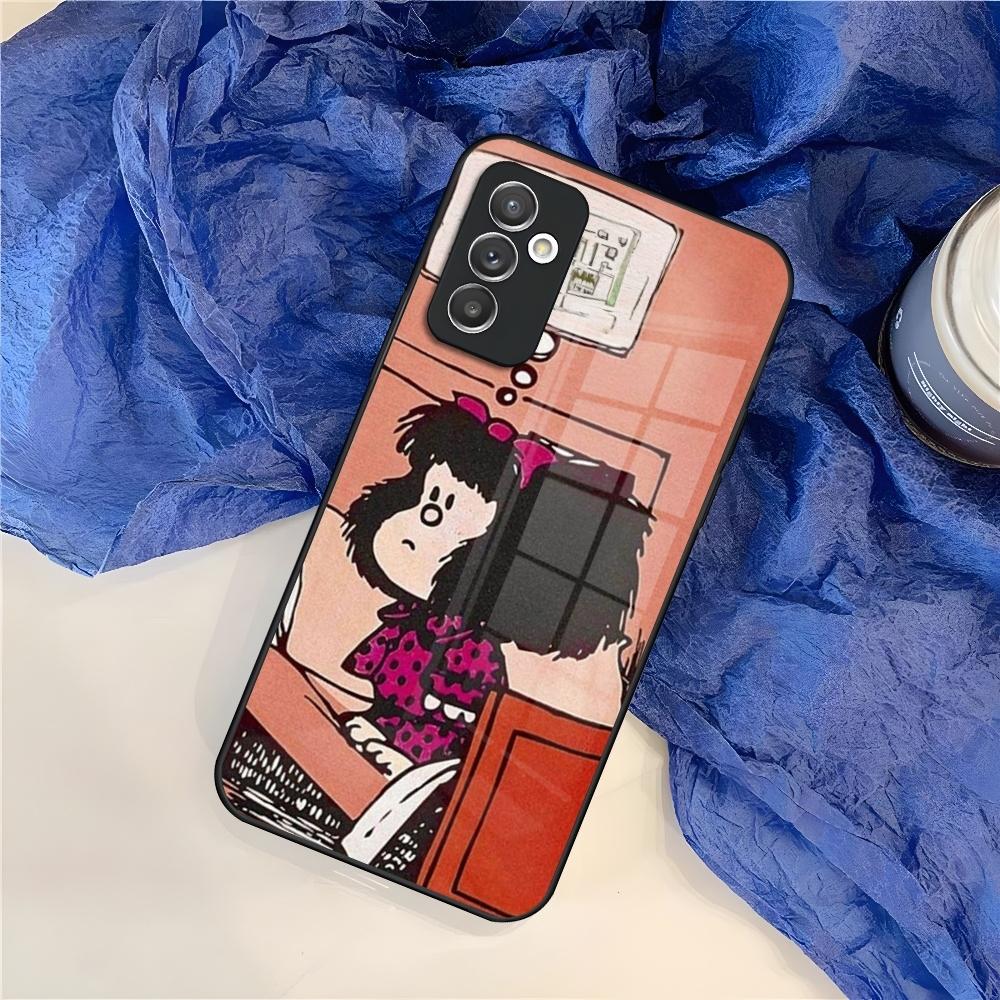 Mafalda Phone Case for Samsung S25 S24 S30 S21 S23 S20 S22 Fe S10 E S9 Note 20 Pro Ultra Plus glass Cover