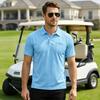 Men's Sporty Breathable Mesh Button-Up Pure Color Casual Shirt Summer Loose Fit Polyester Dry-Moisture Wicking Short Sleeve