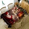 Christmas Tree Tablecloth Santa Claus Gift Rectangular Round Table Cover Towel Holiday Decor