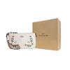 Coach Nolita 19 Classic Floral Decor Zip Closure Leather Detail Clutch Small Women Clutch White C9924-IMOTV