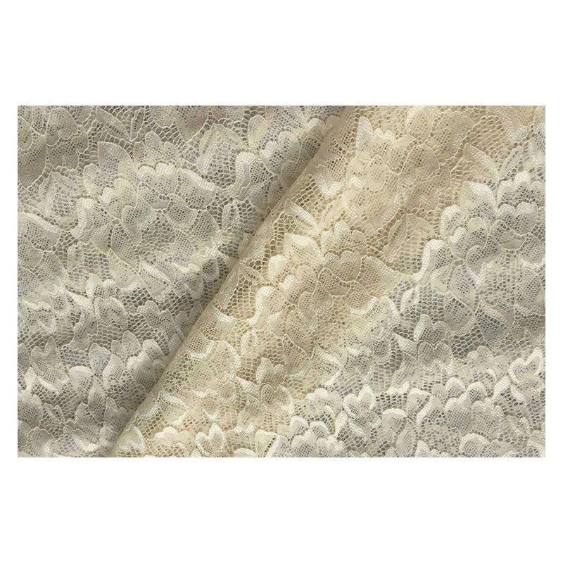 White Openwork Embroidered Chiffon Fabric Suitable for Wedding Dresses Formal Gowns and DIY Handmade Clothing Fabrics
